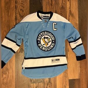 Reebok Light Blue Pittsburgh Penguins Jersey
